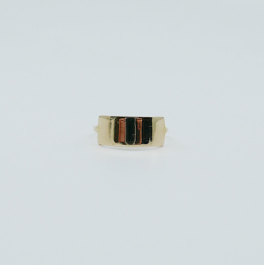 Slim ID Ring Large, personalized ring, bar ring, customizable ring, 14k gold personalized ring, 14k gold bar ring