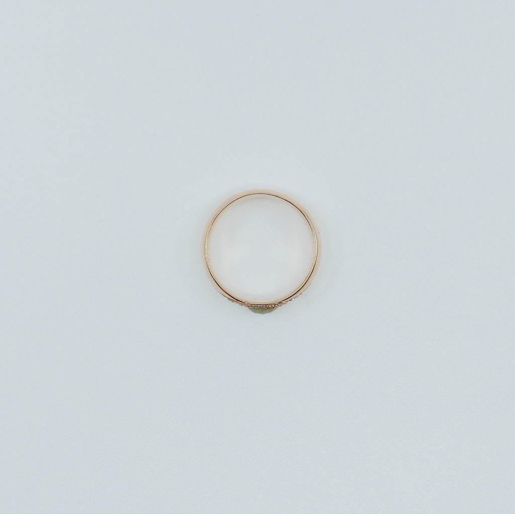 Indira Band, Rustic Diamond band, thick gold band, Rustic Diamond wedding band, 3 stone band, Rustic Diamond gypsy ring