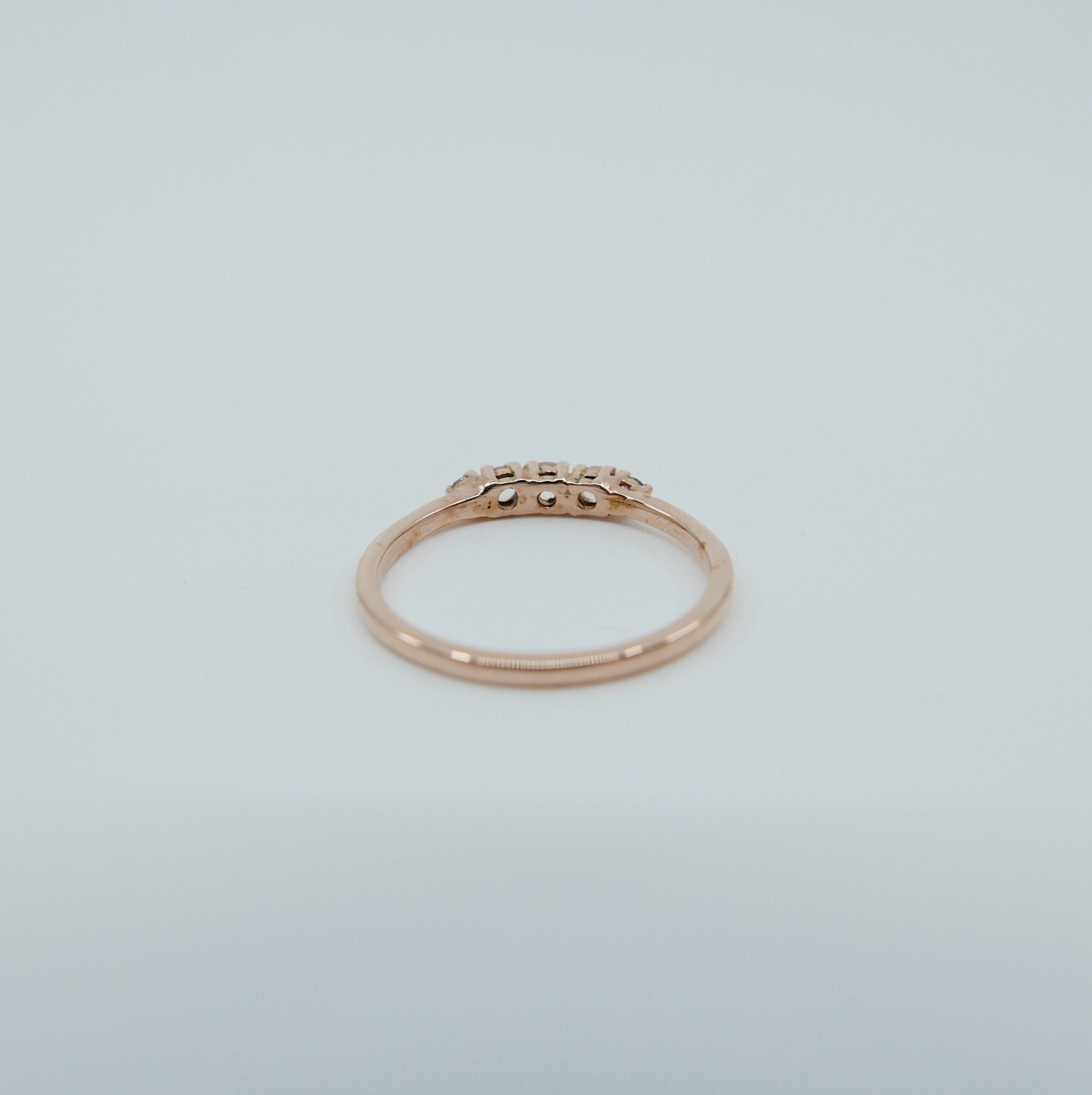 Riley moonstone and aquamarine ring, 5 stone gold ring,  Moonstone aquamarine ring, 14k gold moonstone ring, rainbow moonstone band