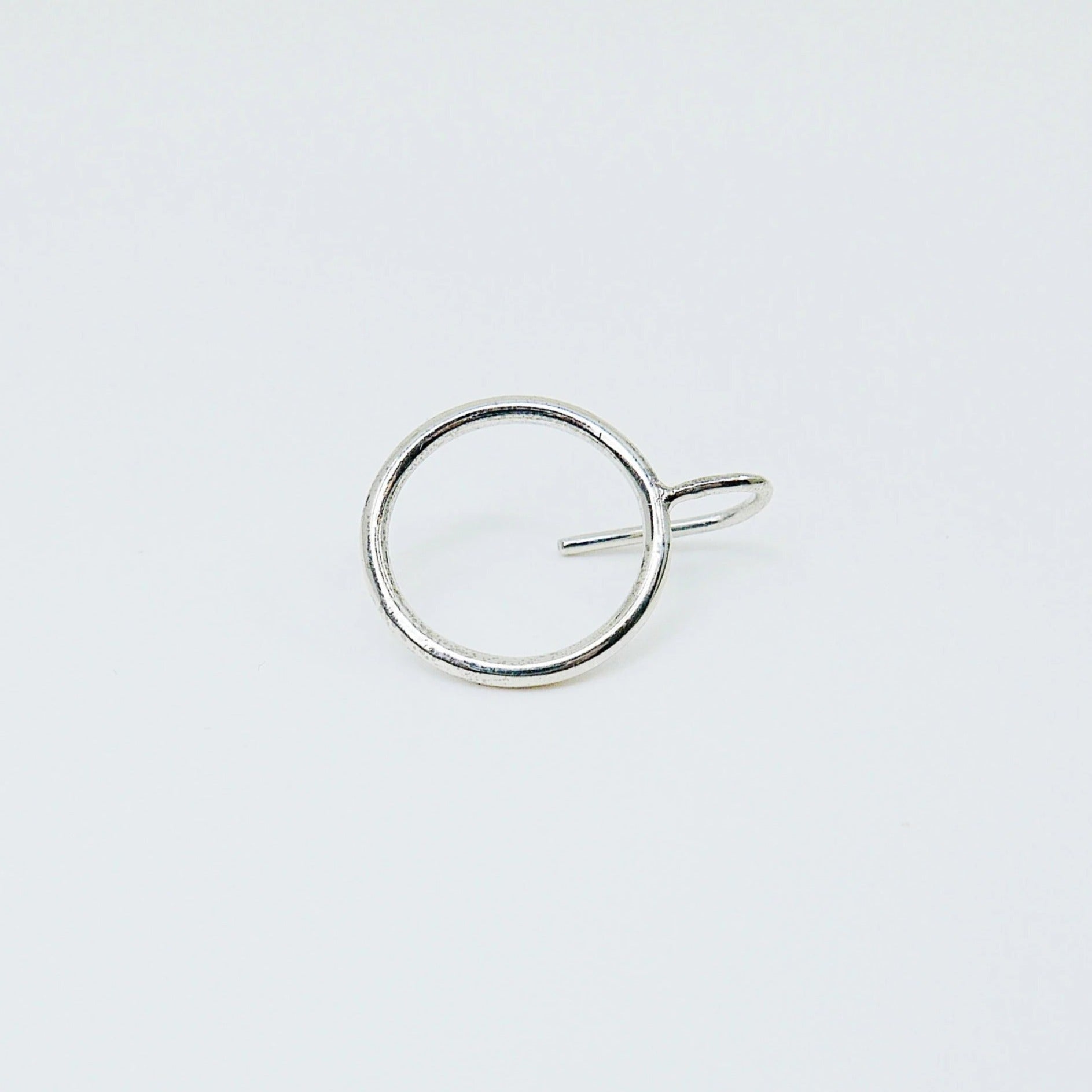 Open Hoop Earring, Open Hoop Sterling Silver Earring, Silver Hoop, Fish Hook Open Hoop Earring
