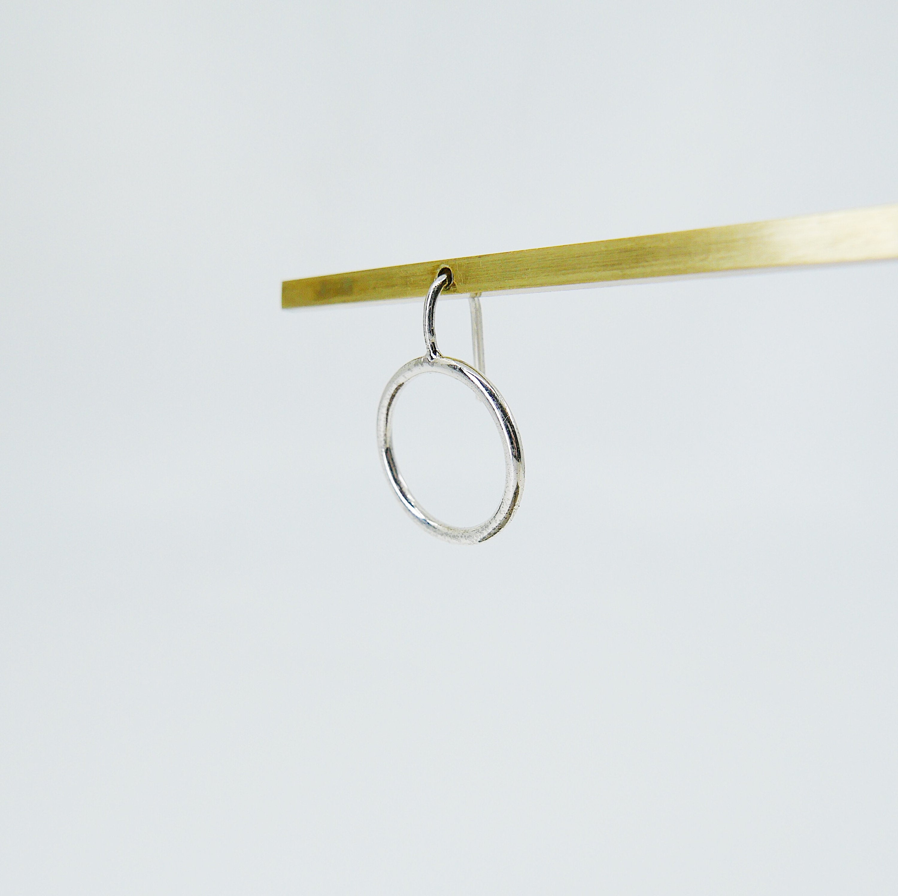Open Hoop Earring, Open Hoop Sterling Silver Earring, Silver Hoop, Fish Hook Open Hoop Earring