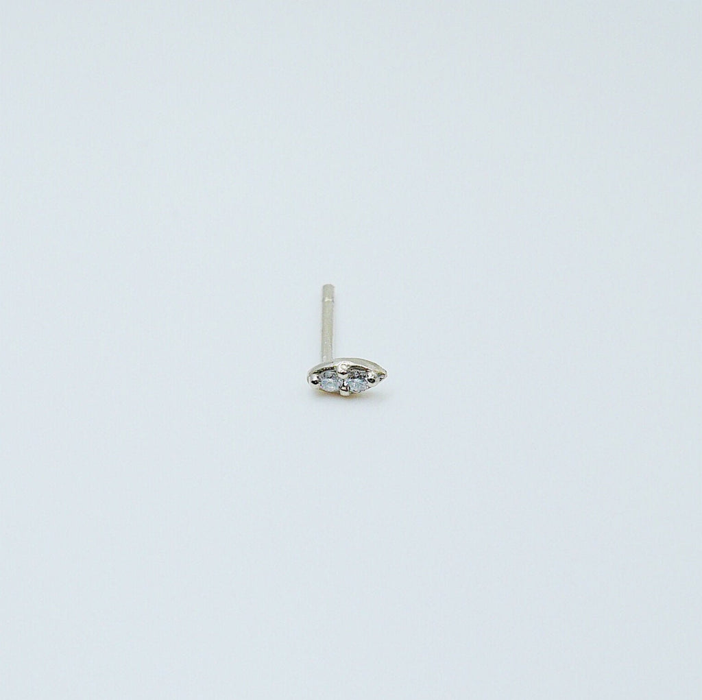 Deja Vu Diamond Earring, Diamond Earring, Diamond Earring, 14k Gold Diamond Earring, Dainty Diamond Earring, Dainty 14k Gold Post