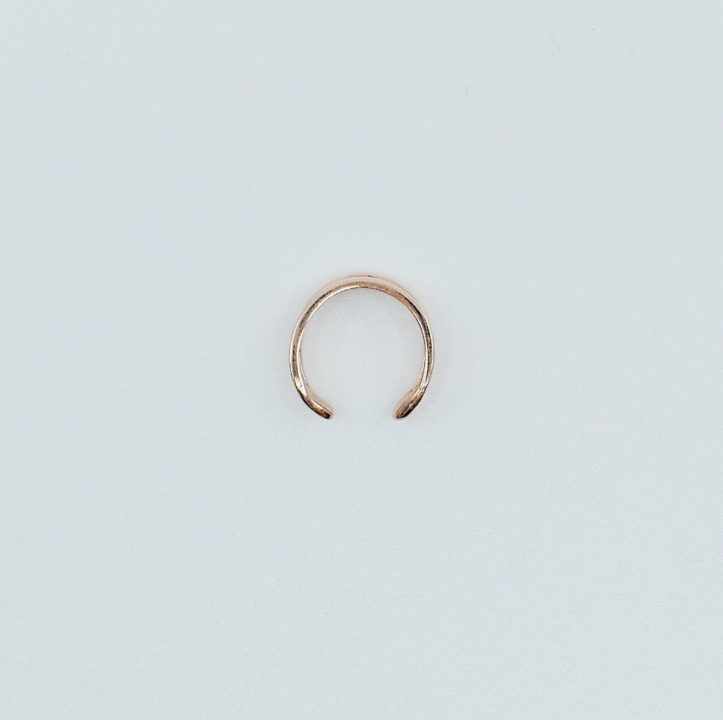 Double Cuff, ear cuff, double gold ear cuff, 14k ear cuff, edgy ear cuff, non pierced earring, gold bar cuff