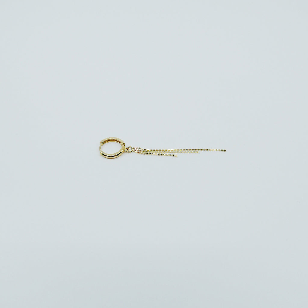 Fringe Hoop Earring, 14k gold fringe hoop, gold hoops with fringe, small gold fringe hoops, huggie hoops, fringe hoop single earring