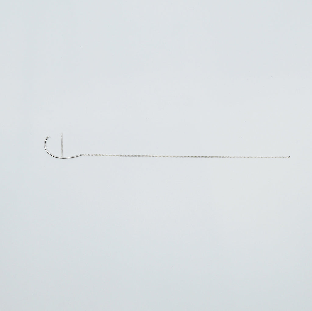 Long Chain Ear Cuff Earring, Sterling Silver Long Chain Earring, Gold Filled Long Chain Earring, Gold Filled Ear Cuff