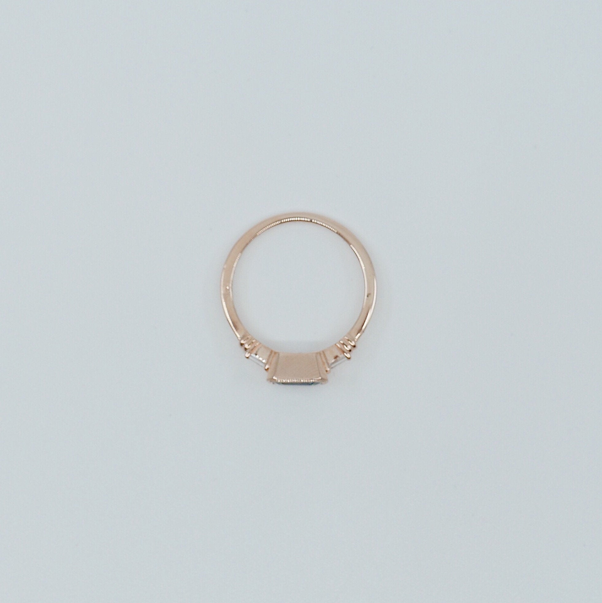 Maggey Blue Sapphire Ring, 14k Stacking ring, Diamond and Sapphire ring, Sapphire ring, Diamond ring, Vintage inspired ring