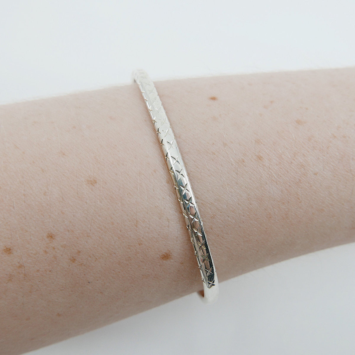 Cross stitch Cuff, lattice pattern Bracelet, Sterling Silver Cuff, textured bangle, silver cuff bracelet