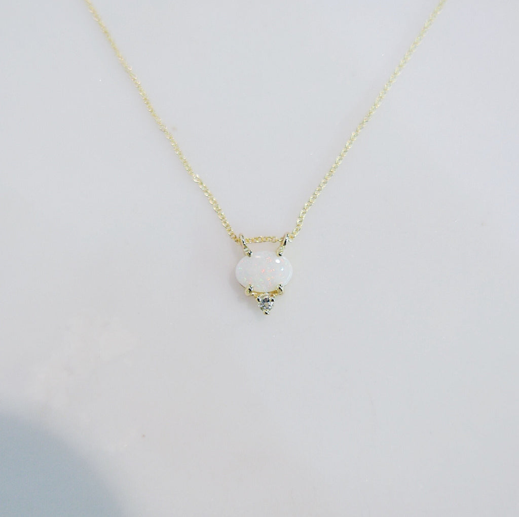 Huge Aquamarine and Opal Necklace, OOAK – Sueanne Shirzay Jewelry