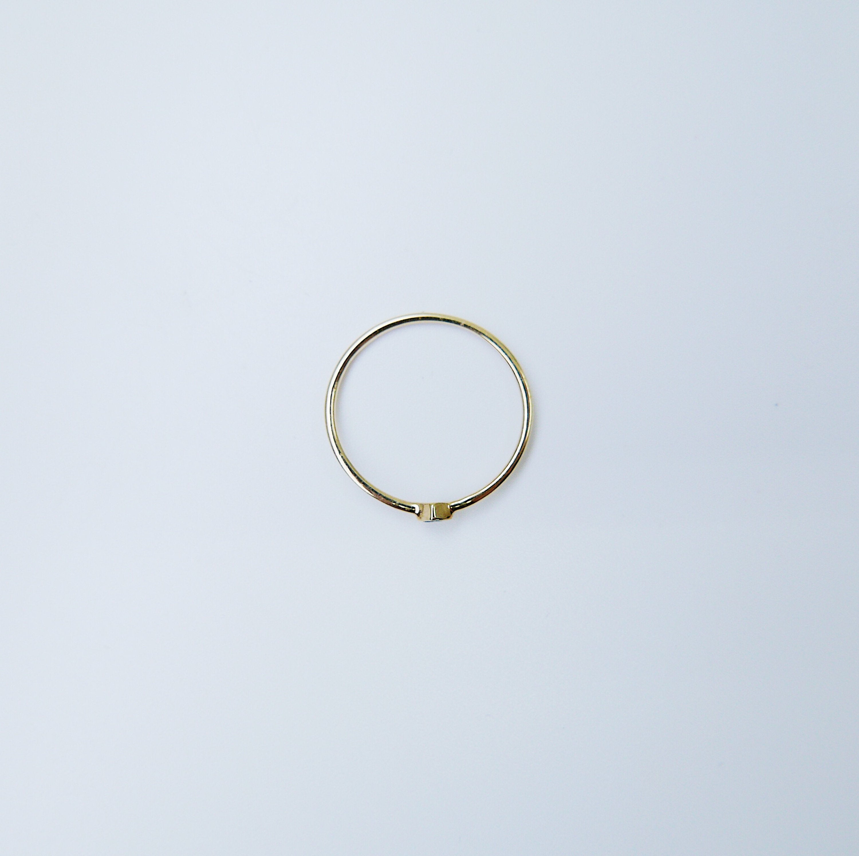 Square Solitaire (Small), diamond bezel ring, diamond stacking ring, princess diamond ring, square diamond ring, gold square diamond band