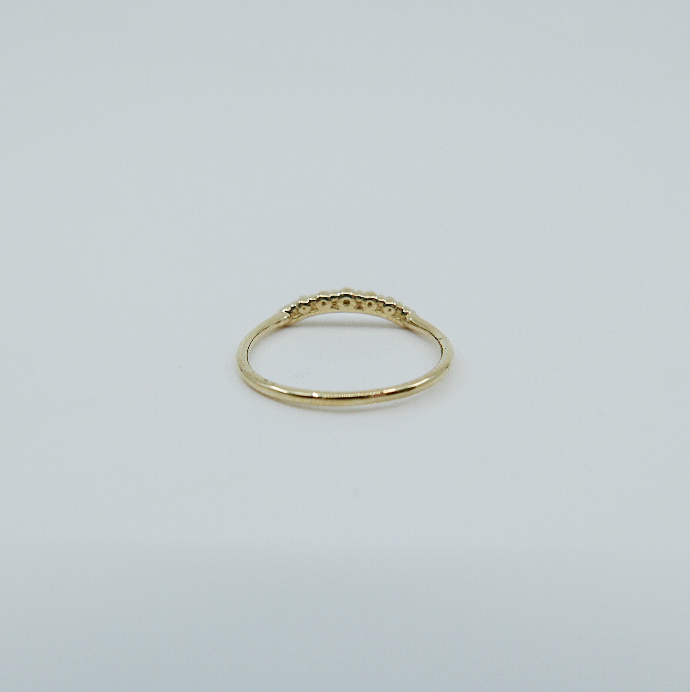 Emma Arc Diamond Ring, white diamond ring, black diamond ring, 14k gold arc ring, delicate wedding ring, stacking ring, wedding band