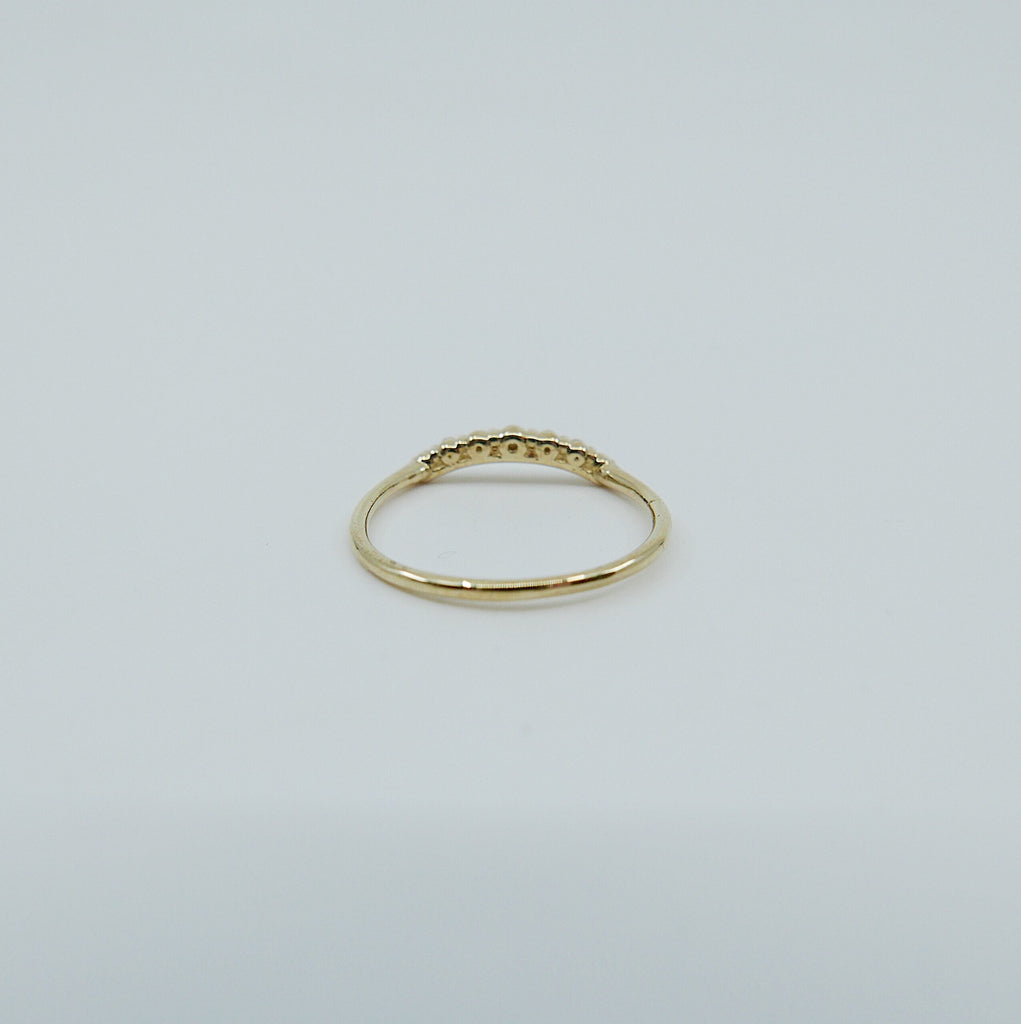 Emma Arc Diamond Ring, white diamond ring, black diamond ring, 14k gold arc ring, delicate wedding ring, stacking ring, wedding band
