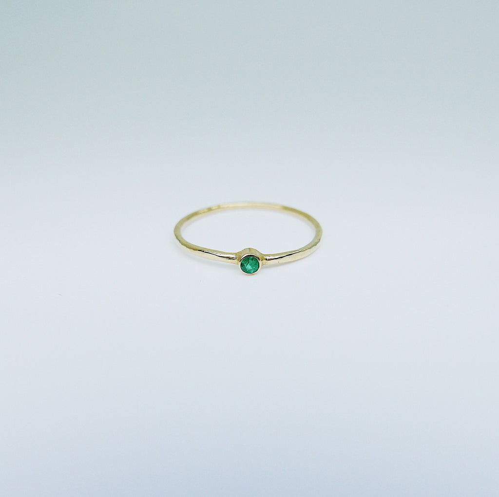 Mini Birthstone Bezel ring, birthstone solitaire ring, 14k birthstone stackable ring, small round birthstone ring, birthstone ring