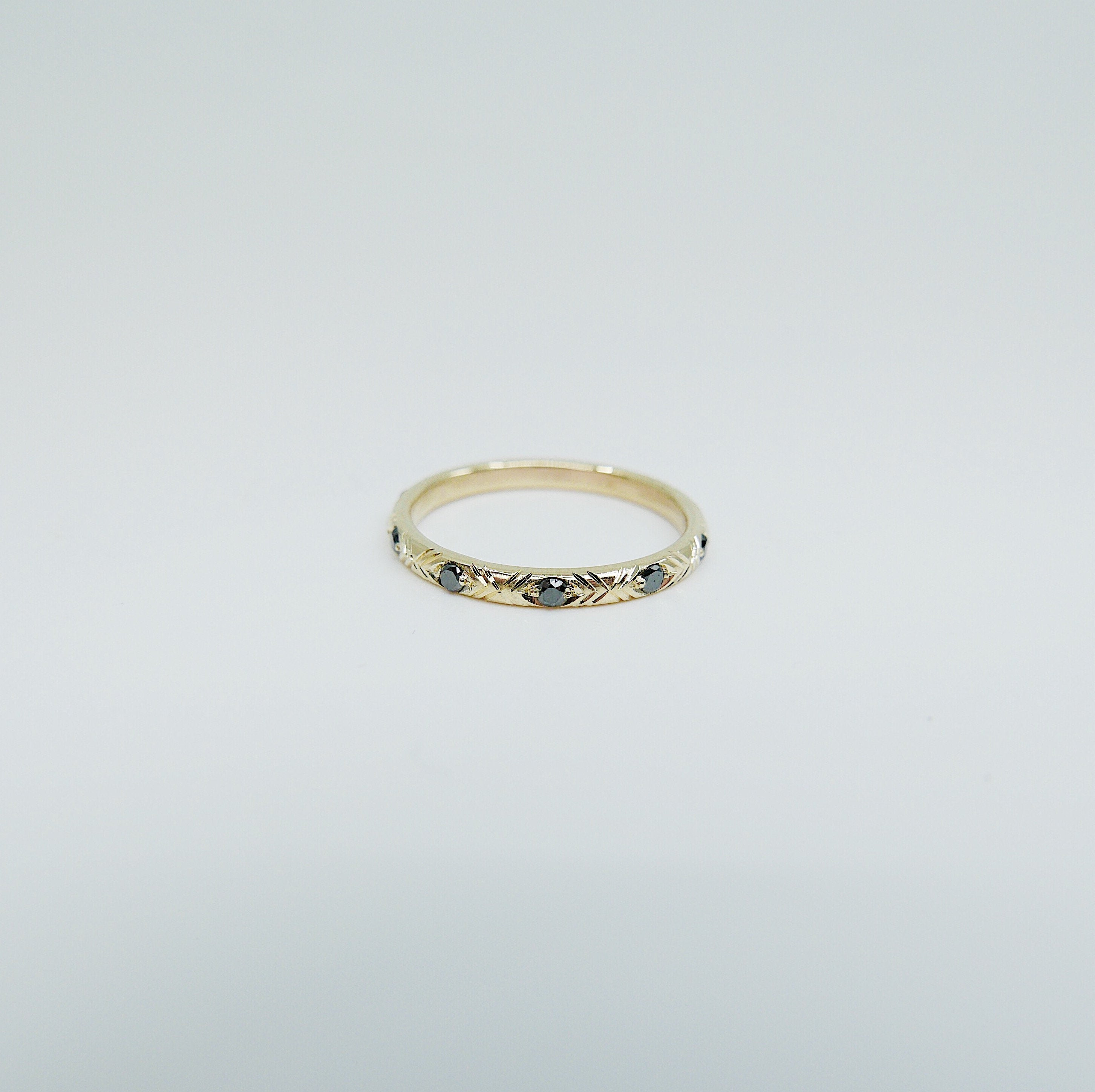 Camille Diamond Ring, Camille Black Diamond Ring, stacking band, wedding band, infinity band, gold band, diamond ring, black diamond ring