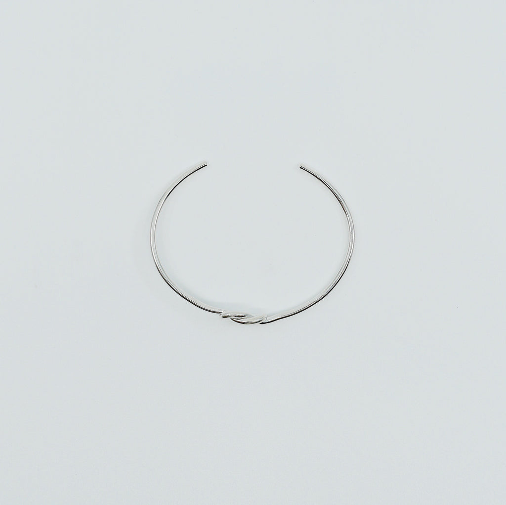 Love Knot Cuff, Knot Bracelet, Sterling Silver Forget Me Knot Cuff, knot bangle, love knot bangle