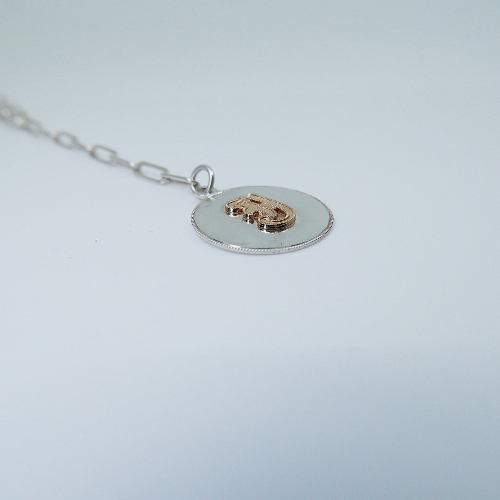 Letter Coin Chain Lariat Necklace, Coin necklace, sterling silver, personalized coin necklace, personalized necklace, lariat chain necklace