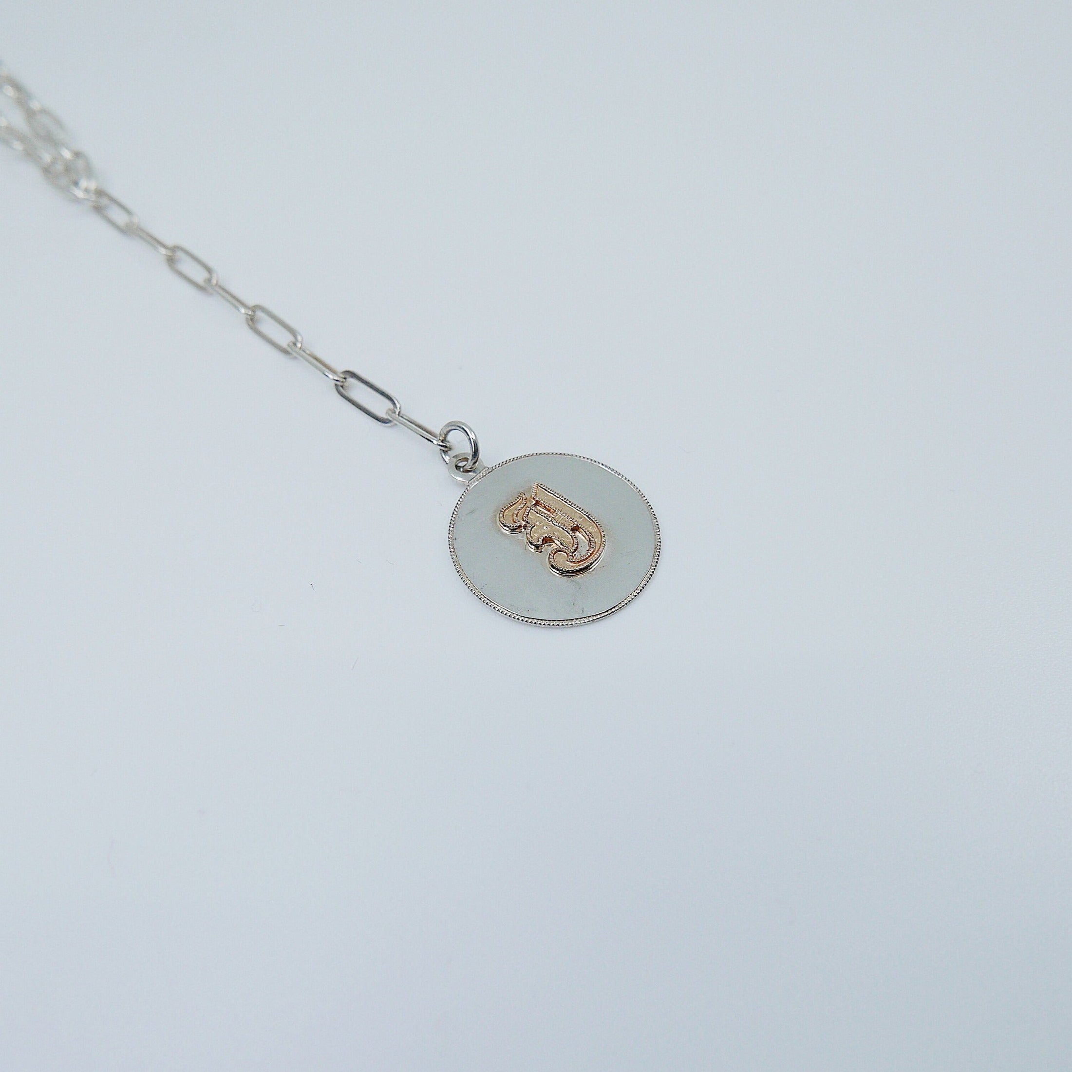 Letter Coin Chain Lariat Necklace, Coin necklace, sterling silver, personalized coin necklace, personalized necklace, lariat chain necklace