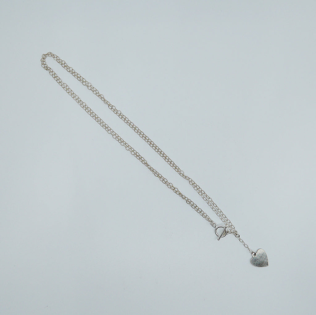 Heart Double Chain Lariat Necklace, Heart necklace, personalized heart necklace, personalized necklace, double chain necklace, lariat