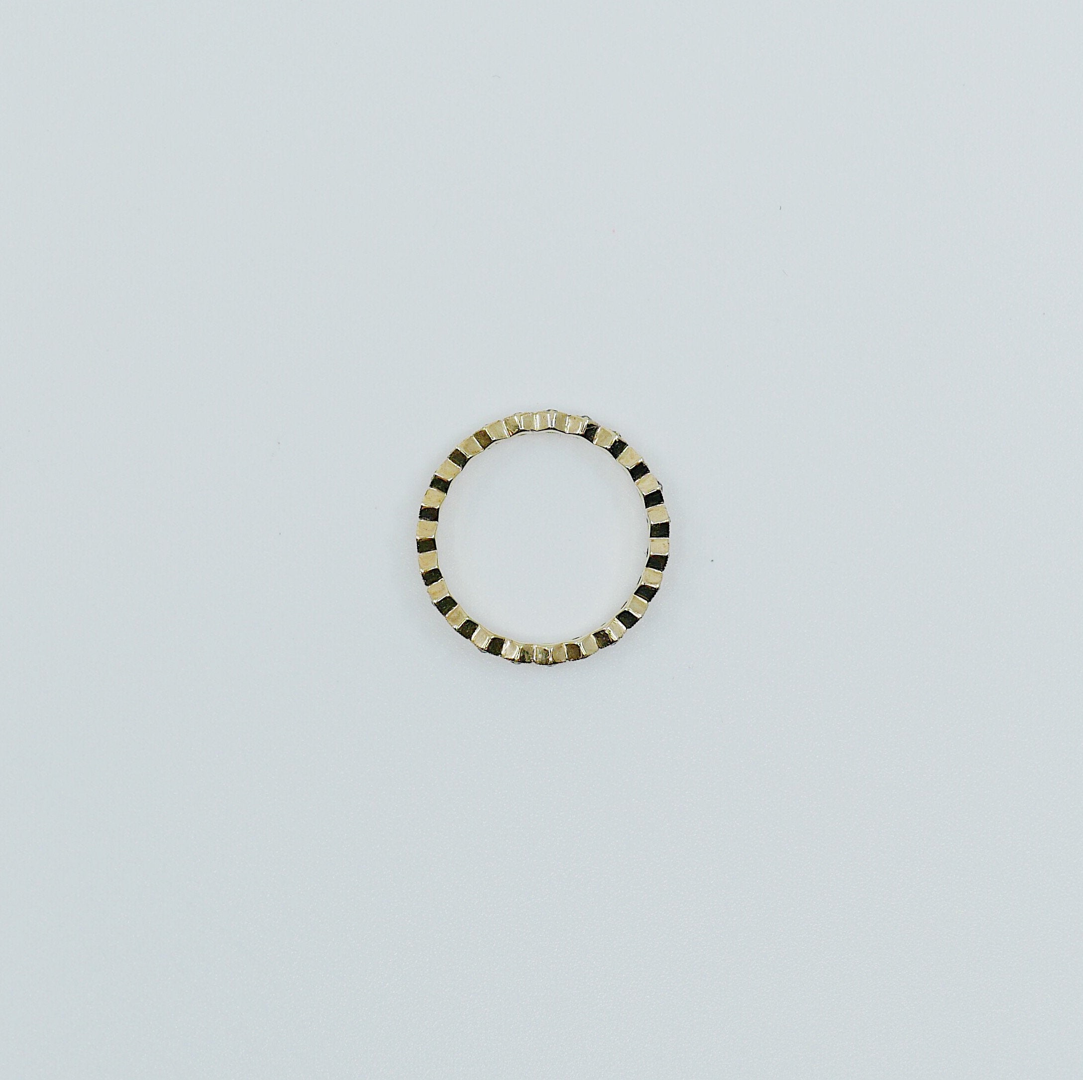 Hexagon Black Diamond Eternity Band, stacking band, wedding band, Geometric ring with black diamonds, infinity band, 14k gold band