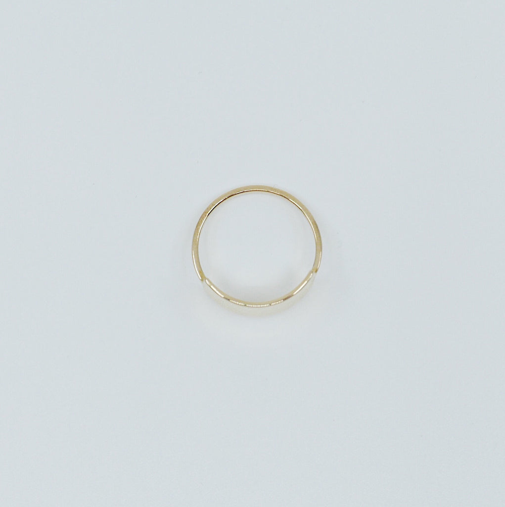 Slim ID Ring Large, personalized ring, bar ring, customizable ring, 14k gold personalized ring, 14k gold bar ring