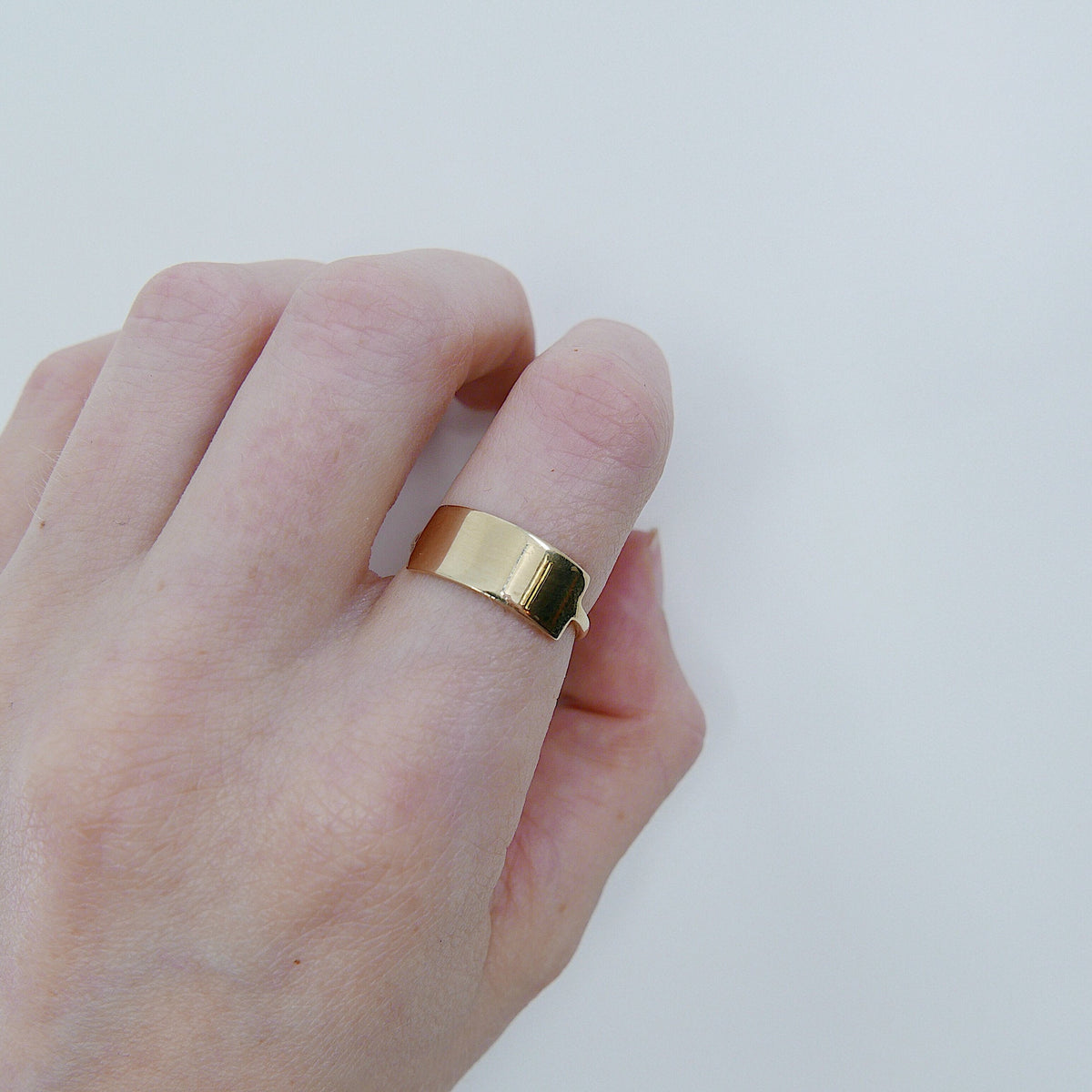 Slim ID Ring Large, personalized ring, bar ring, customizable ring, 14k gold personalized ring, 14k gold bar ring