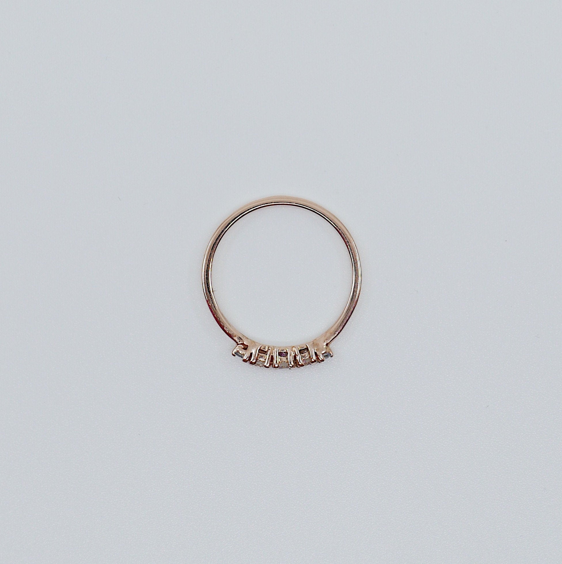 Riley moonstone and aquamarine ring, 5 stone gold ring,  Moonstone aquamarine ring, 14k gold moonstone ring, rainbow moonstone band