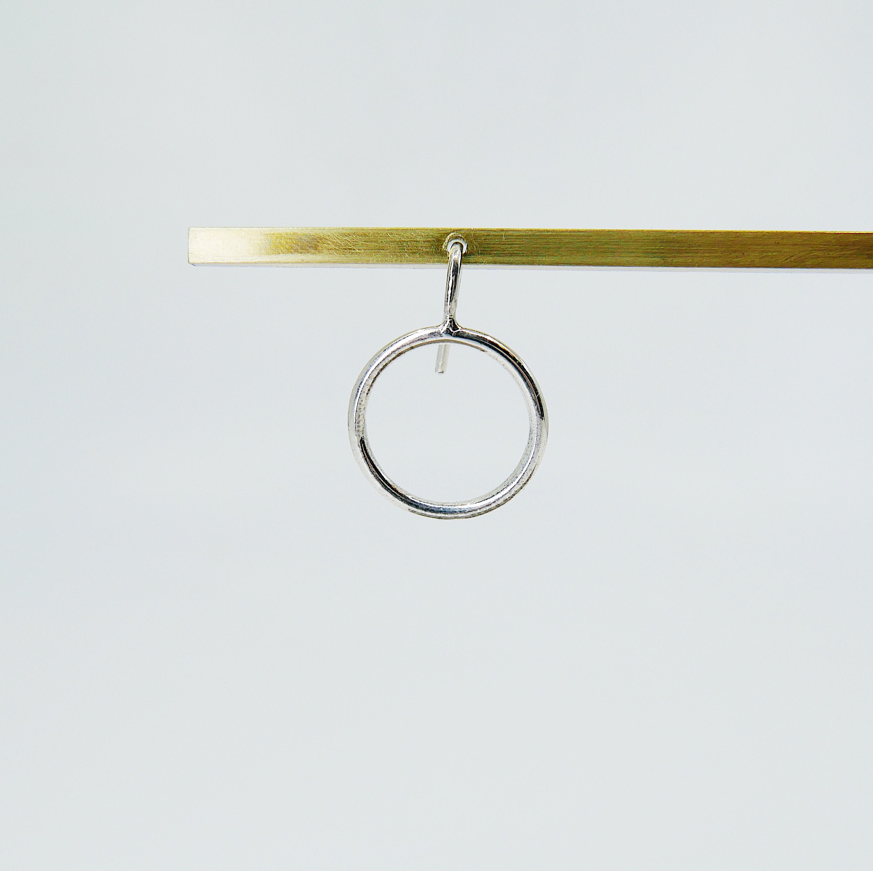 Open Hoop Earring, Open Hoop Sterling Silver Earring, Silver Hoop, Fish Hook Open Hoop Earring
