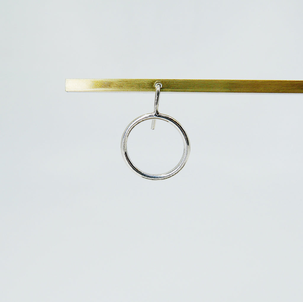 Open Hoop Earring, Open Hoop Sterling Silver Earring, Silver Hoop, Fish Hook Open Hoop Earring