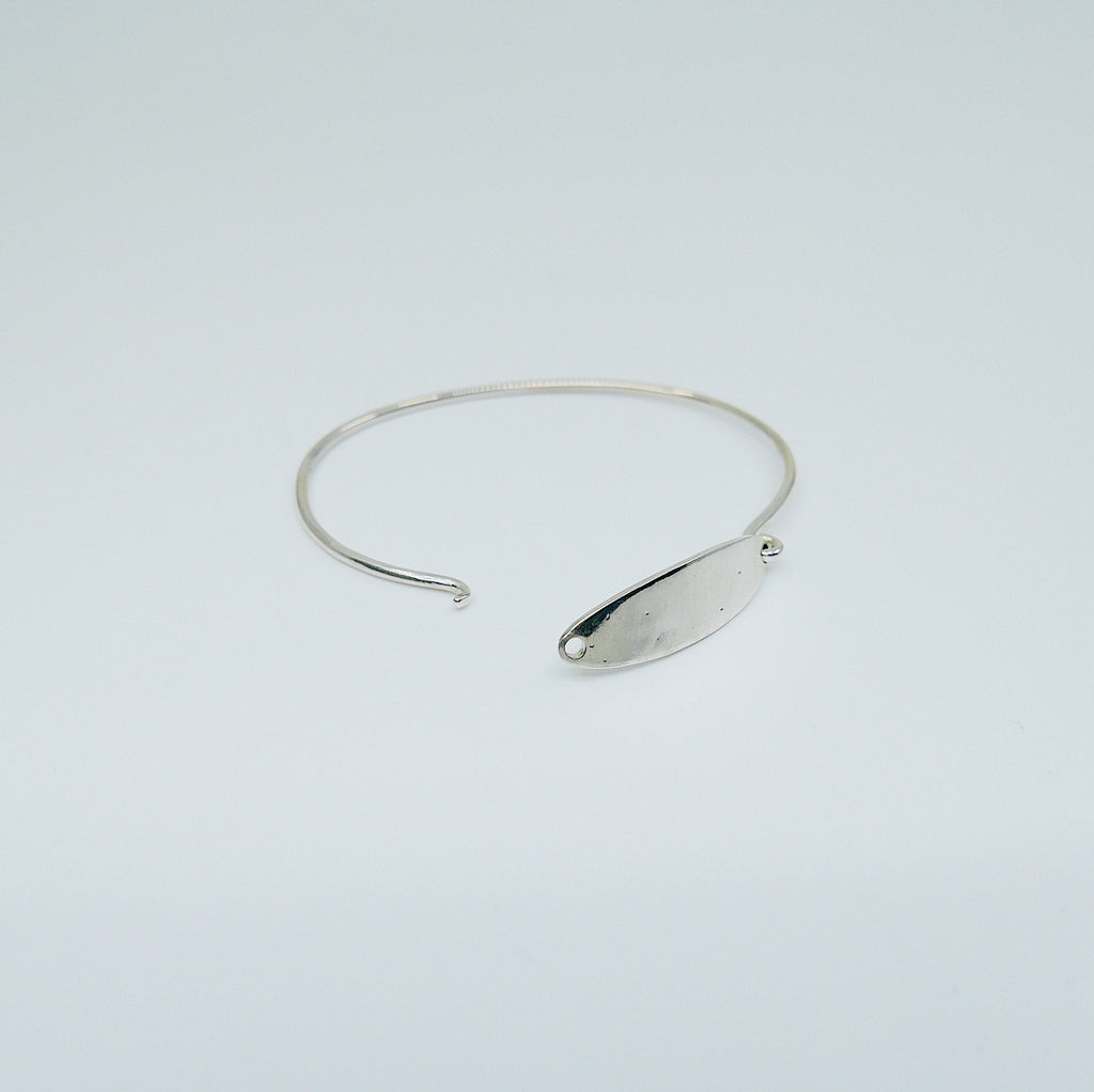 Nameplate Bracelet, Sterling Silver Nameplate Bracelet, Silver Nameplate Bracelet