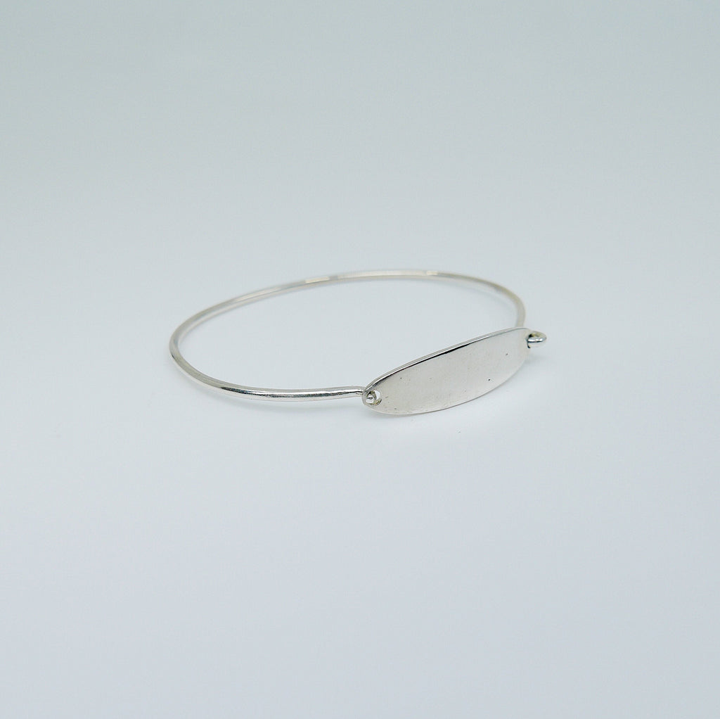 Nameplate Bracelet, Sterling Silver Nameplate Bracelet, Silver Nameplate Bracelet