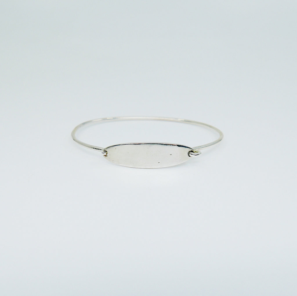 Nameplate Bracelet, Sterling Silver Nameplate Bracelet, Silver Nameplate Bracelet
