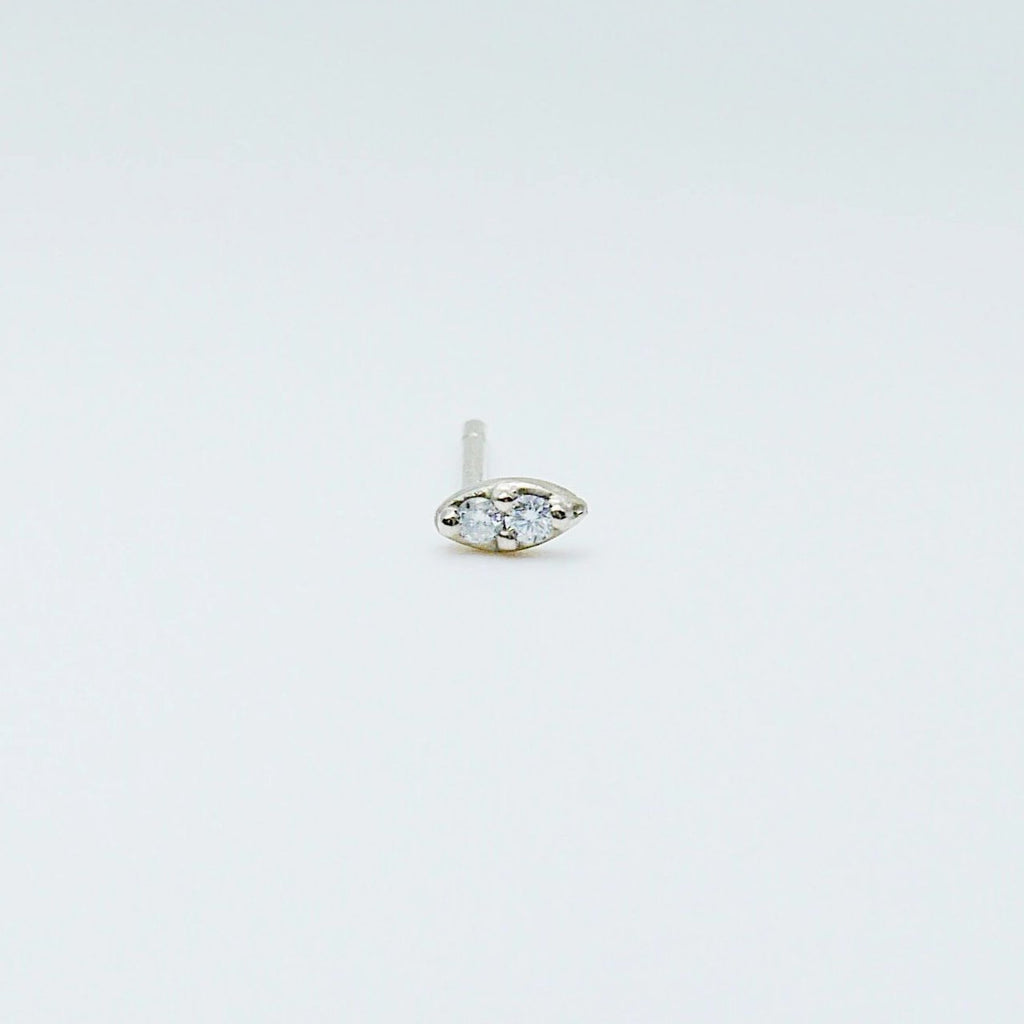 Deja Vu Diamond Earring, Diamond Earring, Diamond Earring, 14k Gold Diamond Earring, Dainty Diamond Earring, Dainty 14k Gold Post