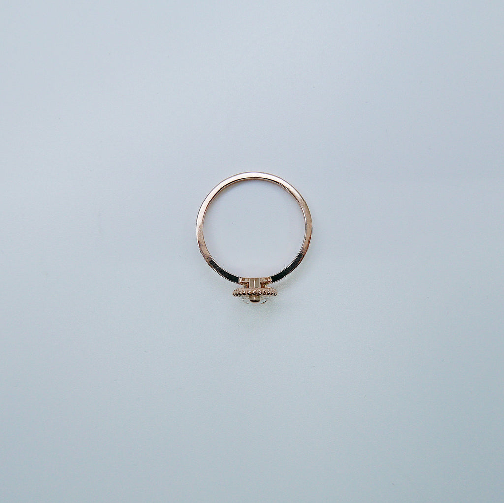 Ava Rose Cut Sapphire Ring, Light Blue Sapphire Ring, gold solitaire ring, pear ring, 14k gold sapphire engagement ring, sapphire ring