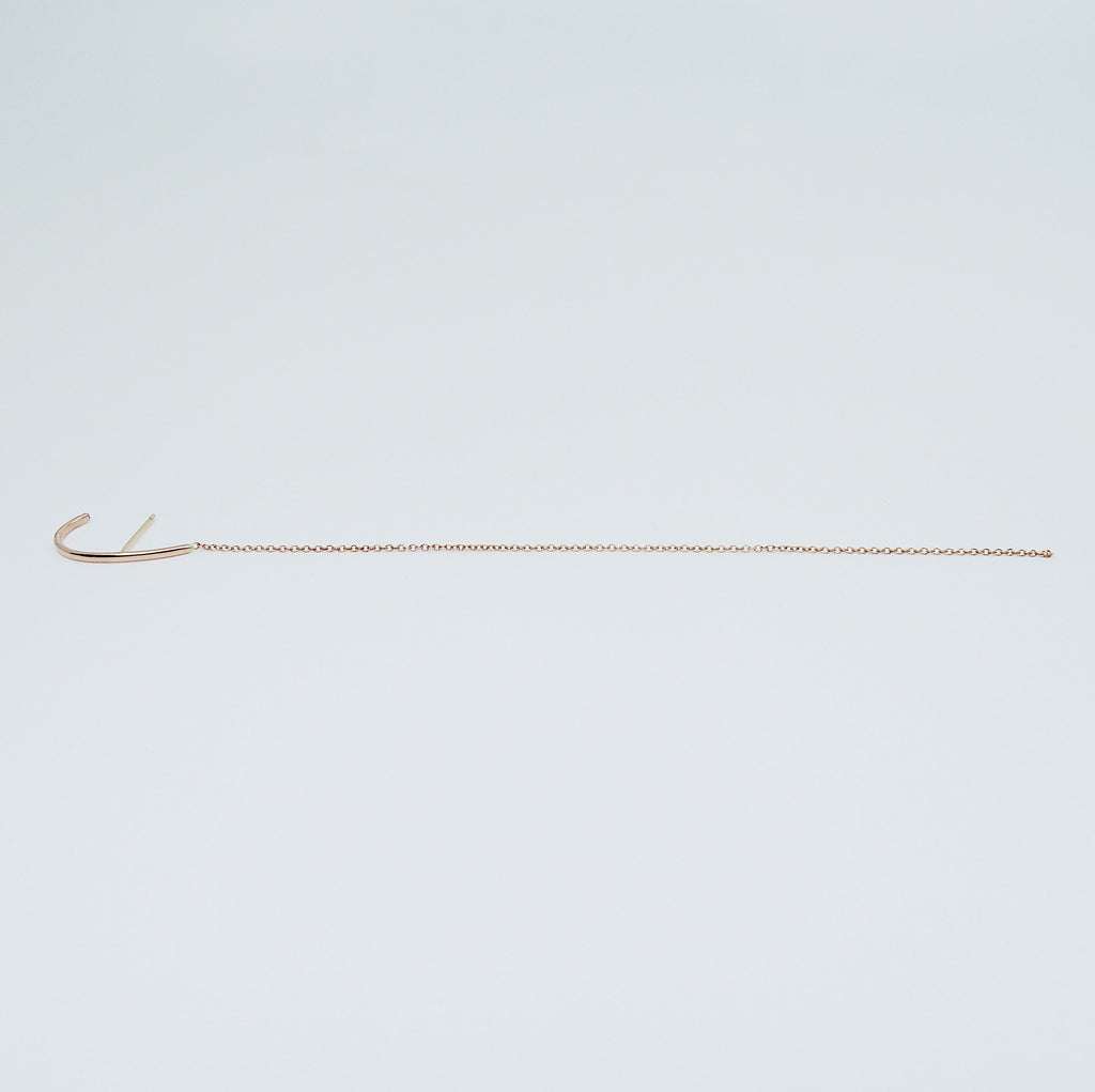 Long Chain Ear Cuff Earring, Sterling Silver Long Chain Earring, Gold Filled Long Chain Earring, Gold Filled Ear Cuff