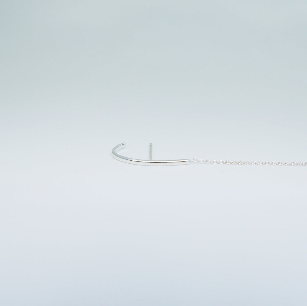 Long Chain Ear Cuff Earring, Sterling Silver Long Chain Earring, Gold Filled Long Chain Earring, Gold Filled Ear Cuff