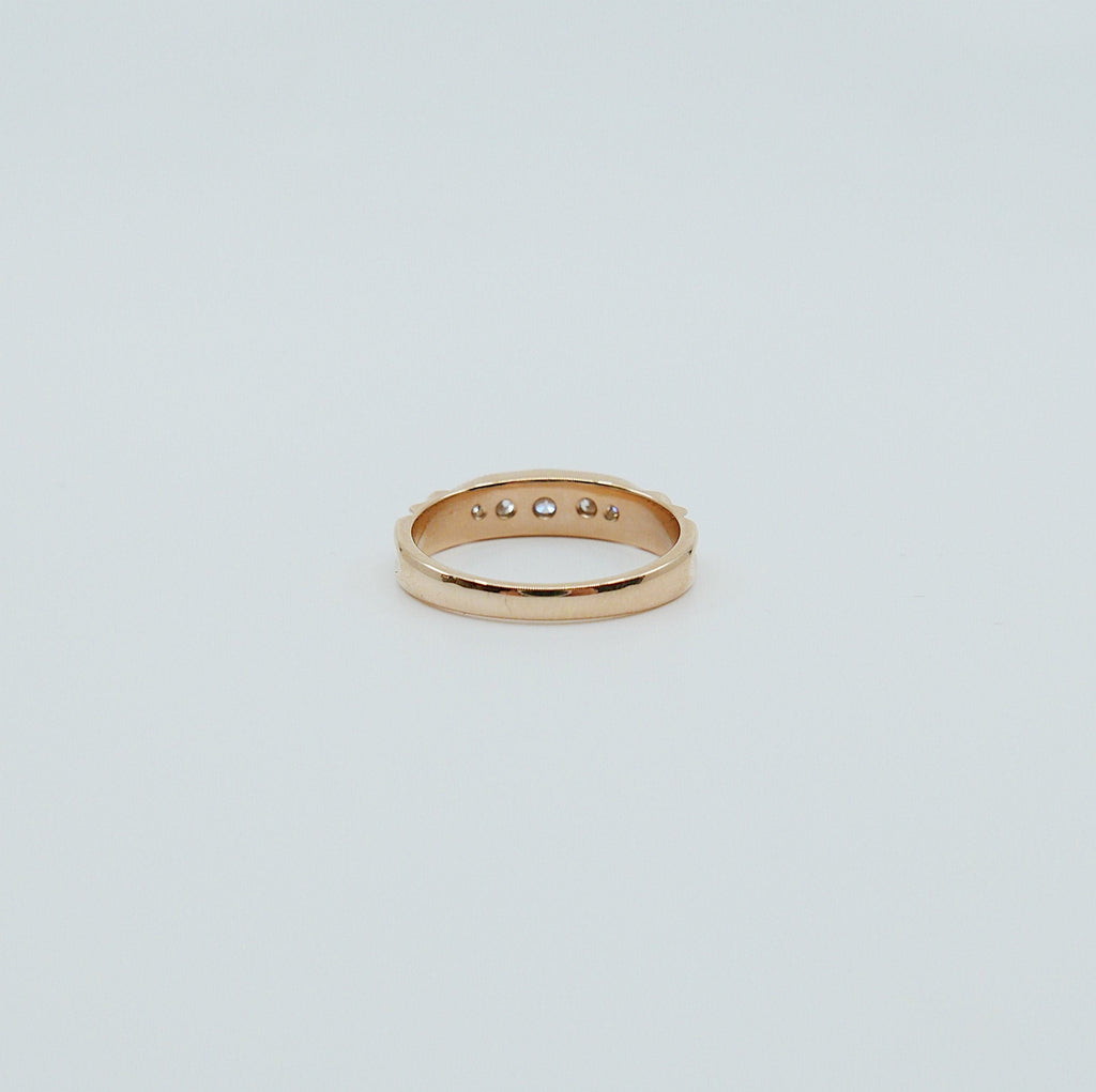 Maeve Diamond Ring, 14k gold diamond ring, two tone diamond ring, Diamond Bar ring, statement diamond ring, statement ring, vintage inspired