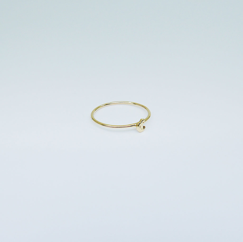 Old English Initial Ring, Letter ring, Initial ring, Old English letter ring, minimal ring, minimalistic ring, minimalist ring