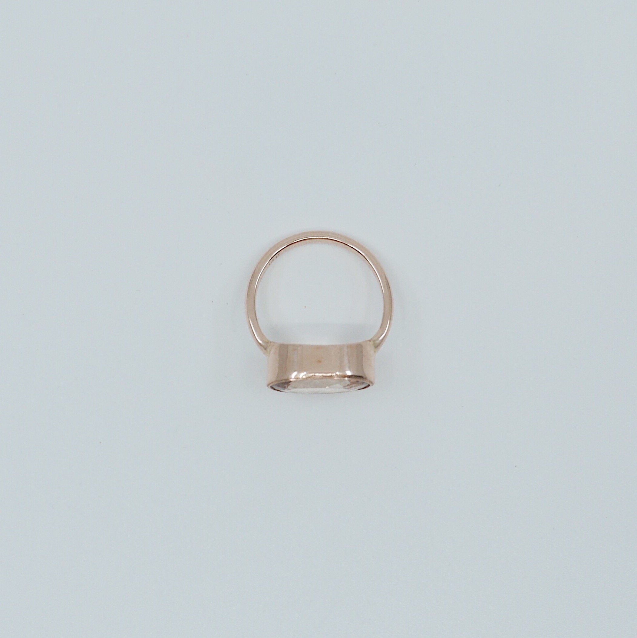 Oval Morganite Ring, rose gold morganite ring, Rose Cut Bezel ring, statement ring, fine jewelry ring, morganite oval rose cut ring
