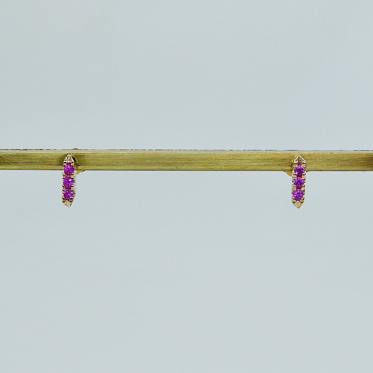 On Pointe Ruby Earrings, On Pointe earrings, Ruby earrings, delicate earrings, dainty earrings