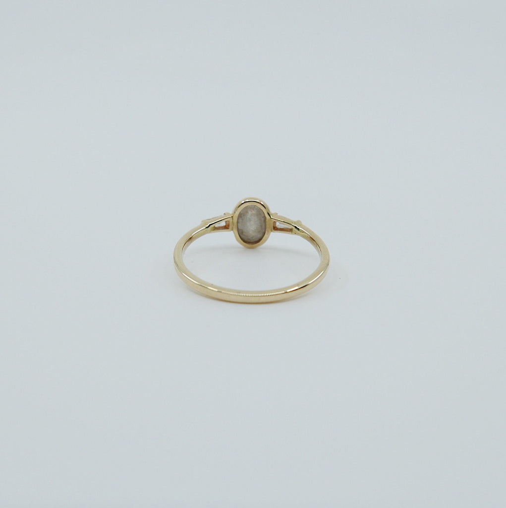 Oval Rustic Diamond bezel ring, one of a kind, unique engagement ring, rose cut diamond ring, three stone diamond ring