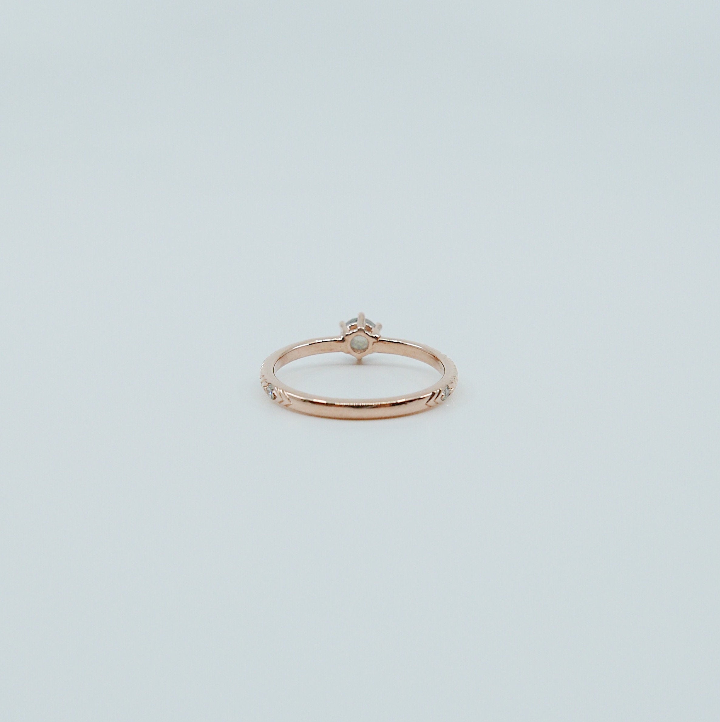 Claire Rose Cut Grey Diamond Ring, Grey Diamond Ring, rustic diamond ring, engagement ring, gold band, diamond ring, diamond band