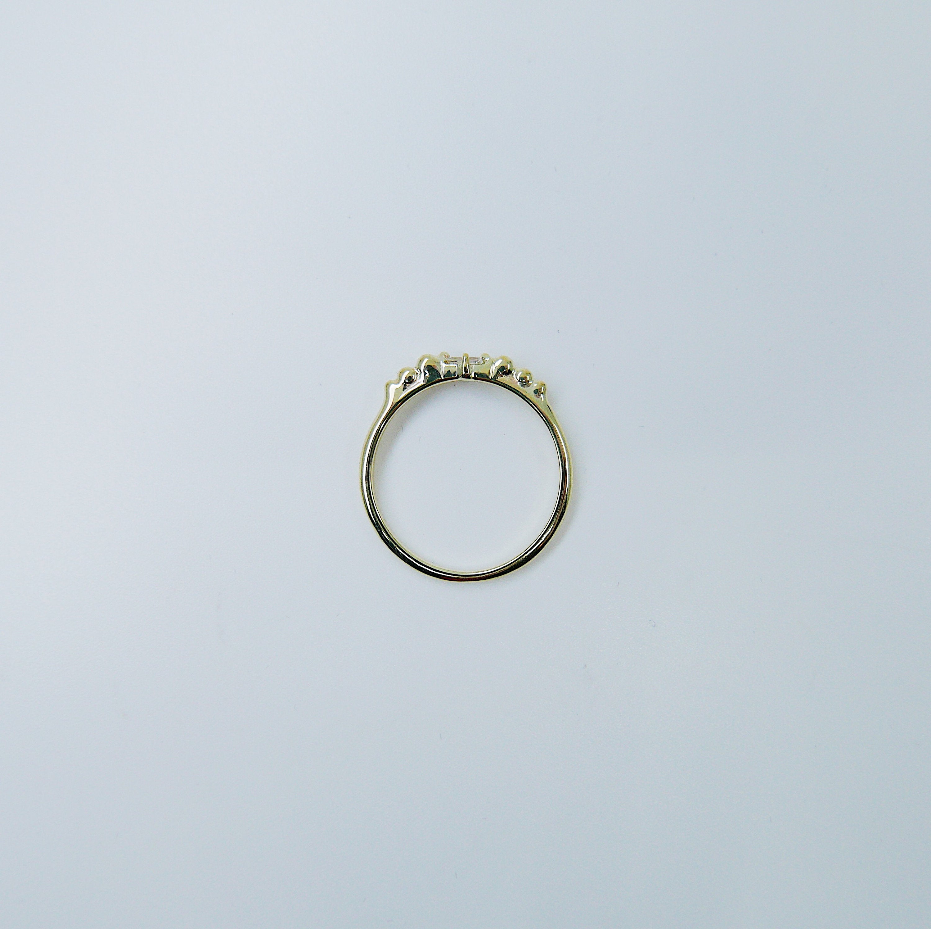 Ellipsis Baguette Diamond Ring, baguette ring, diamond and gold ring, 14k diamond ring, diamond ring, ellipsis ring
