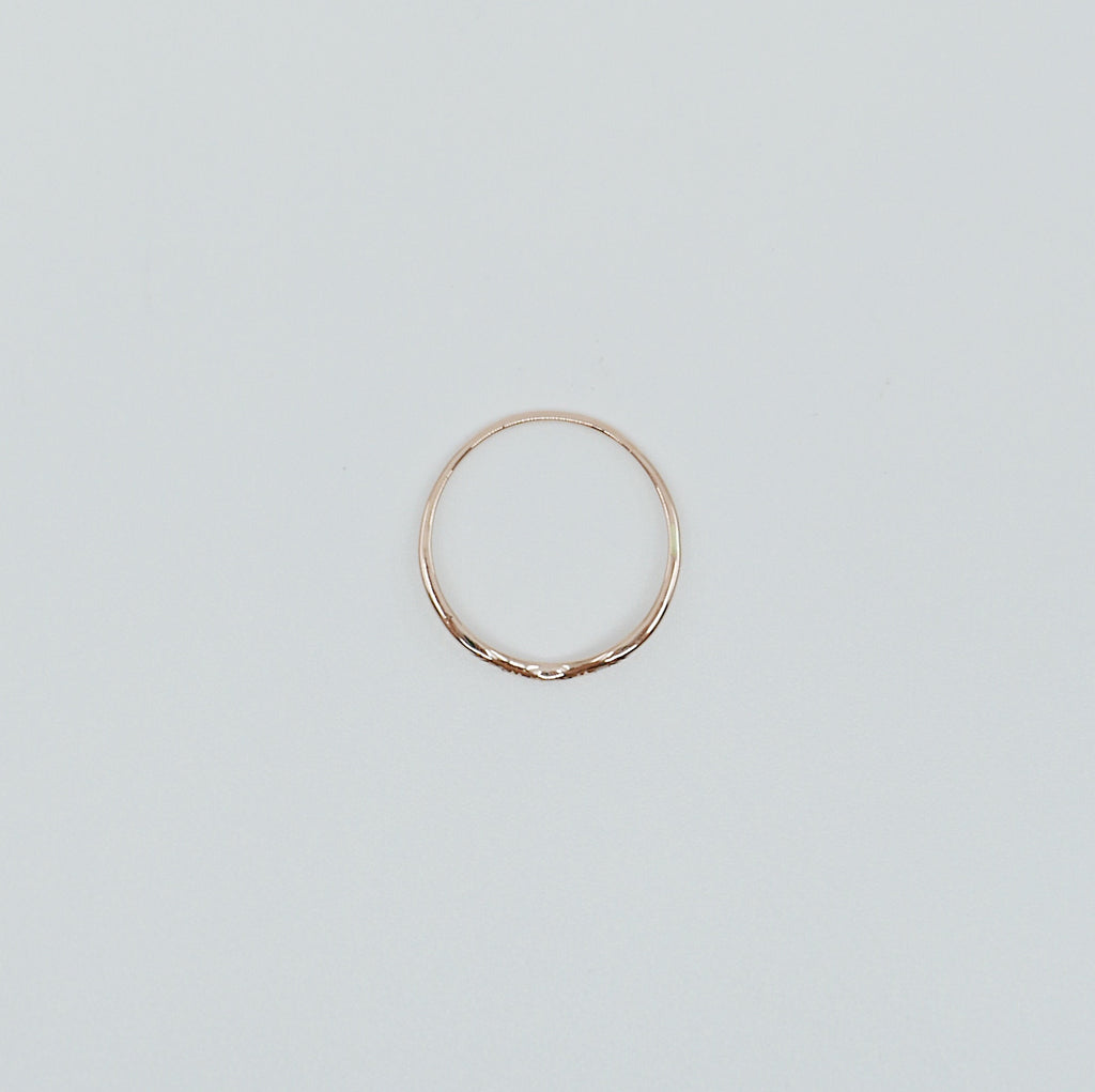 Chevron Diamond Arc Ring, gold arch ring, stacking ring, diamond and hand engraved wedding ring, nesting band, nesting ring, wedding band