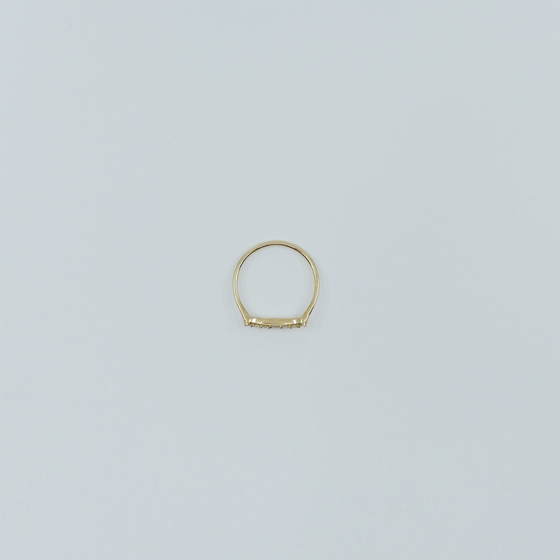 Emma Arc Diamond Ring, white diamond ring, black diamond ring, 14k gold arc ring, delicate wedding ring, stacking ring, wedding band
