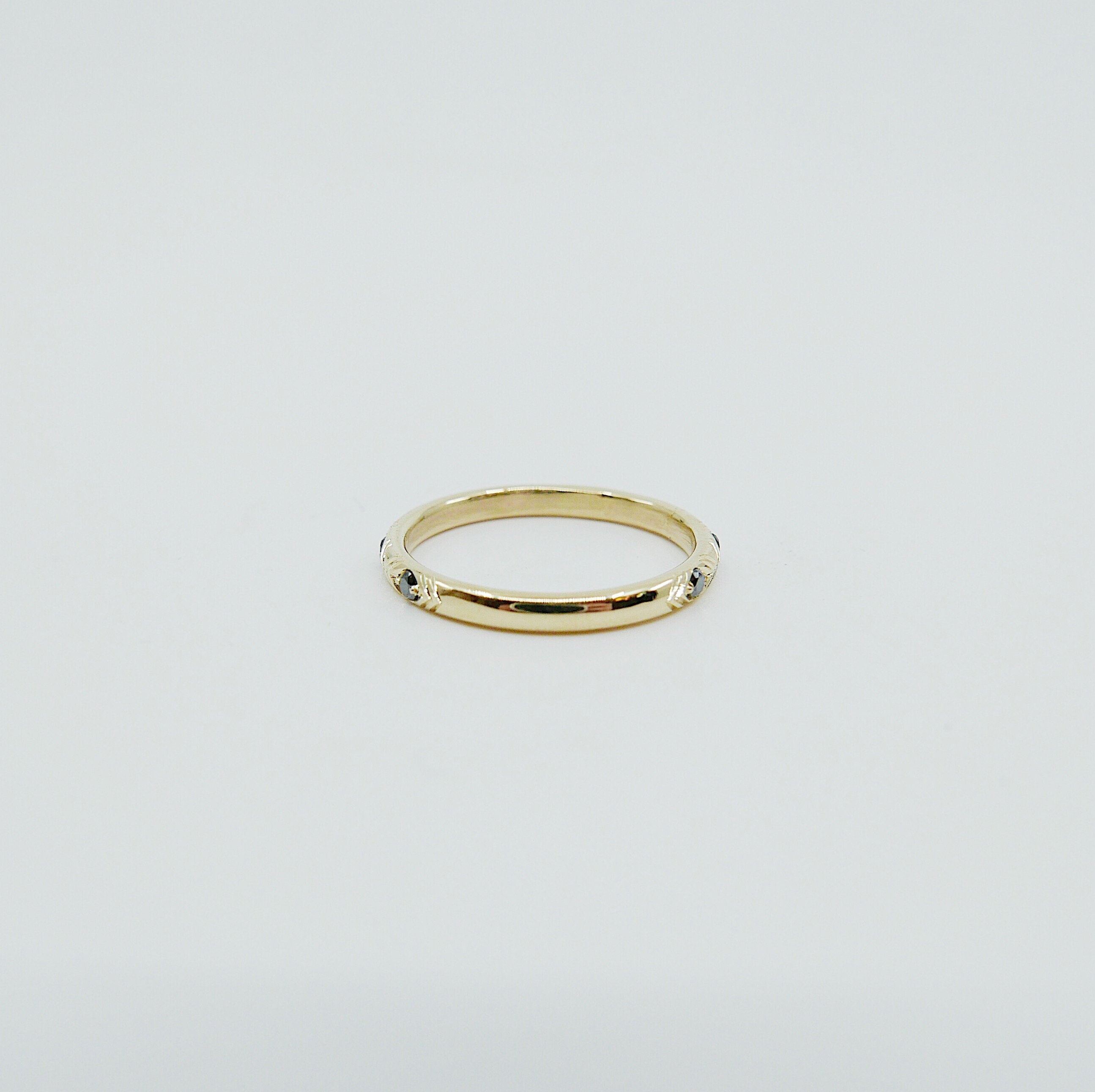 Camille Diamond Ring, Camille Black Diamond Ring, stacking band, wedding band, infinity band, gold band, diamond ring, black diamond ring