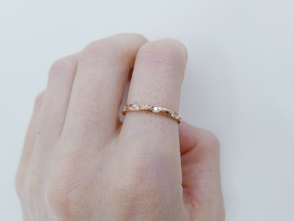 Camille Diamond Ring, Camille Black Diamond Ring, stacking band, wedding band, infinity band, gold band, diamond ring, black diamond ring