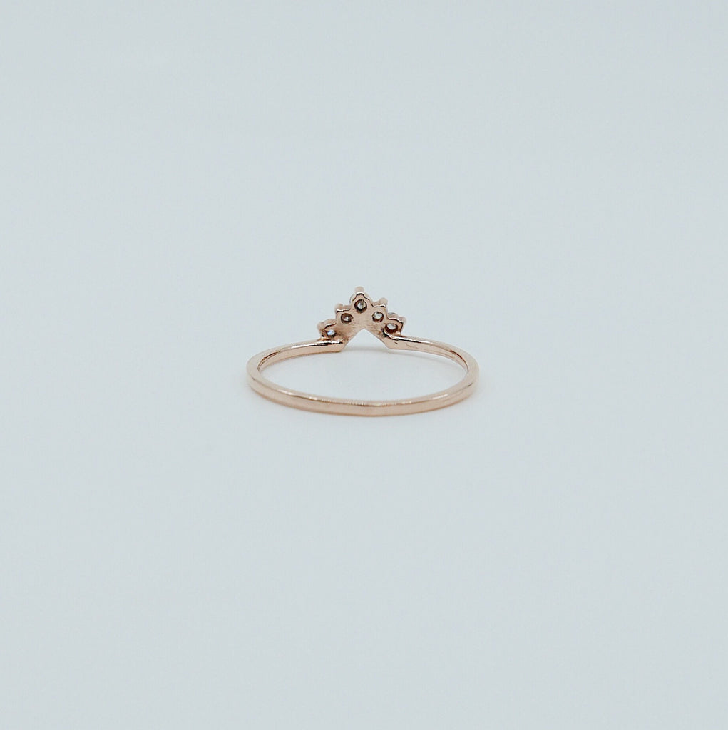 Chevron Diamond Ring, White Diamond Ring, Chevron Ring, 14k Gold chevron ring, diamond ring, diamond chevron ring
