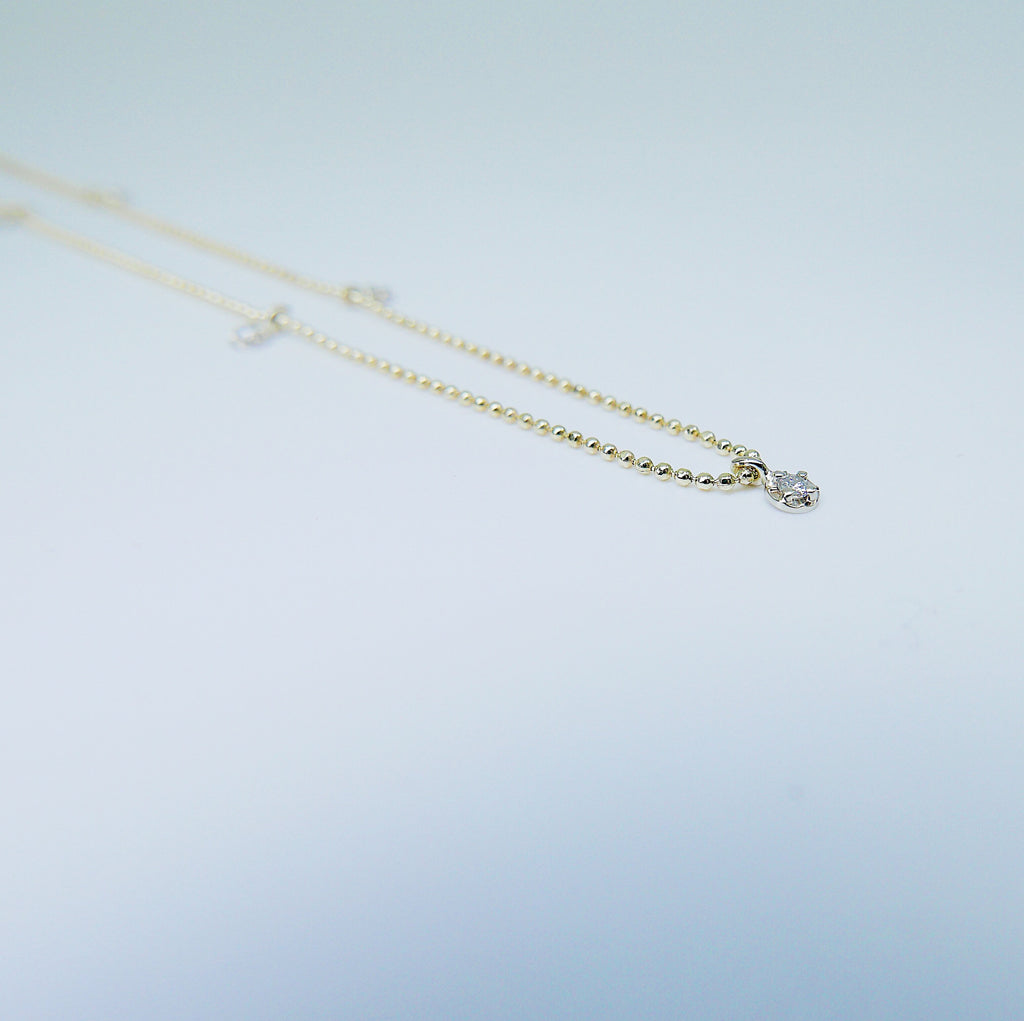 Cha Cha Diamond Necklace, Diamond Necklace, Circle Diamond Necklace, 14k Gold Diamond Necklace, Dainty Diamond Necklace, Dainty 14k Gold