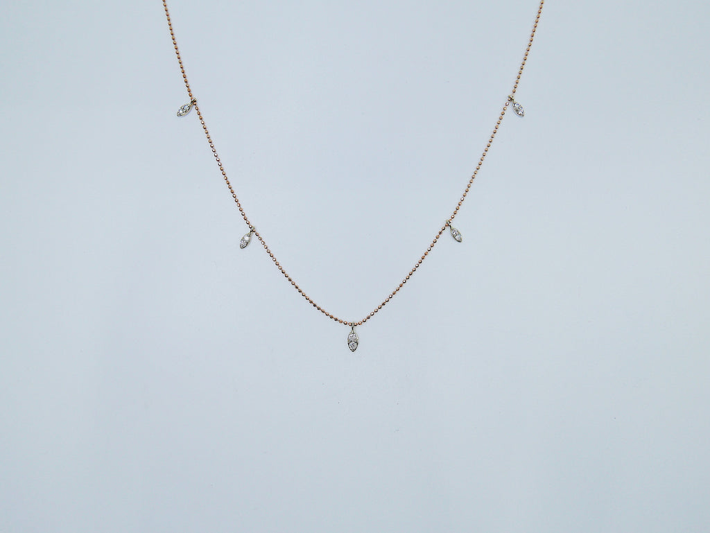 Deja Vu Diamond Necklace, Diamond Necklace, Double Diamond Necklace, 14k Gold Diamond Necklace, Dainty Diamond Necklace, Dainty 14k Gold