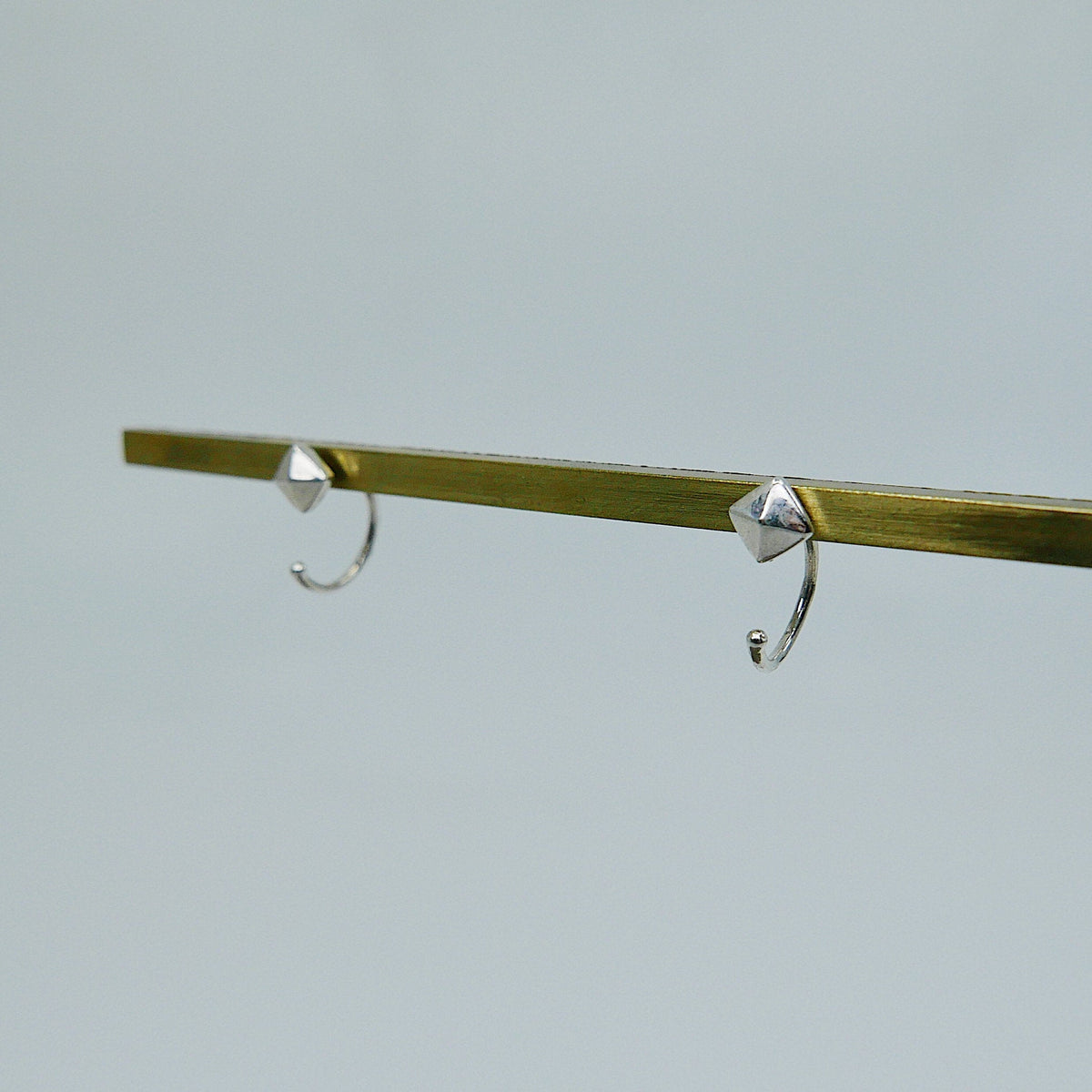 Stud Hook Earrings, stud earrings, stud hook, stud open hoop, stud hook earring, sterling silver stud earring, sterling silver cuff hook