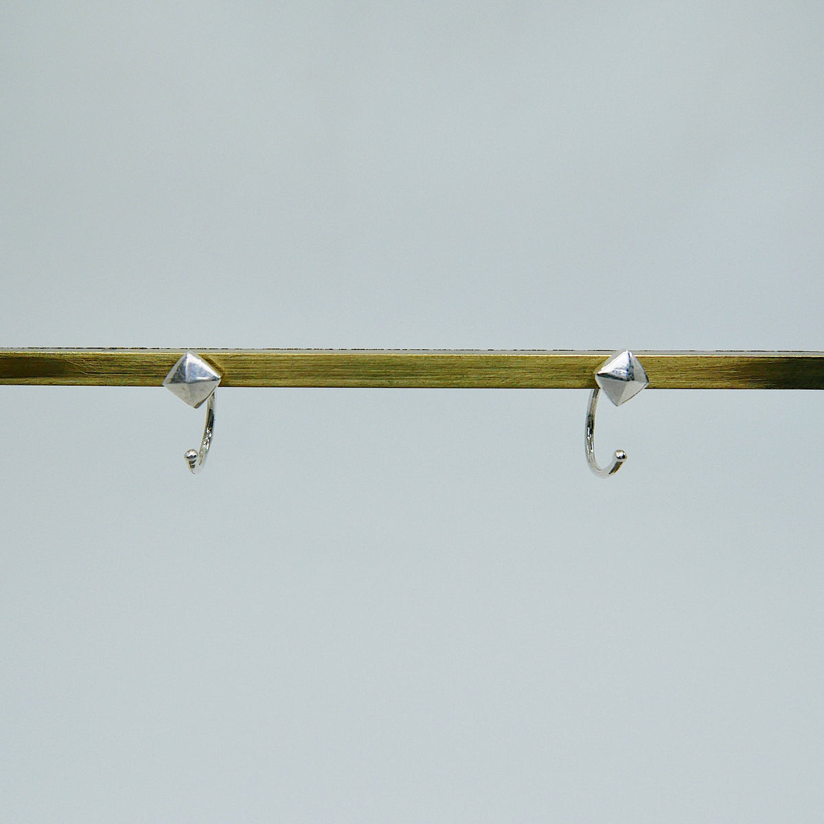 Stud Hook Earrings, stud earrings, stud hook, stud open hoop, stud hook earring, sterling silver stud earring, sterling silver cuff hook